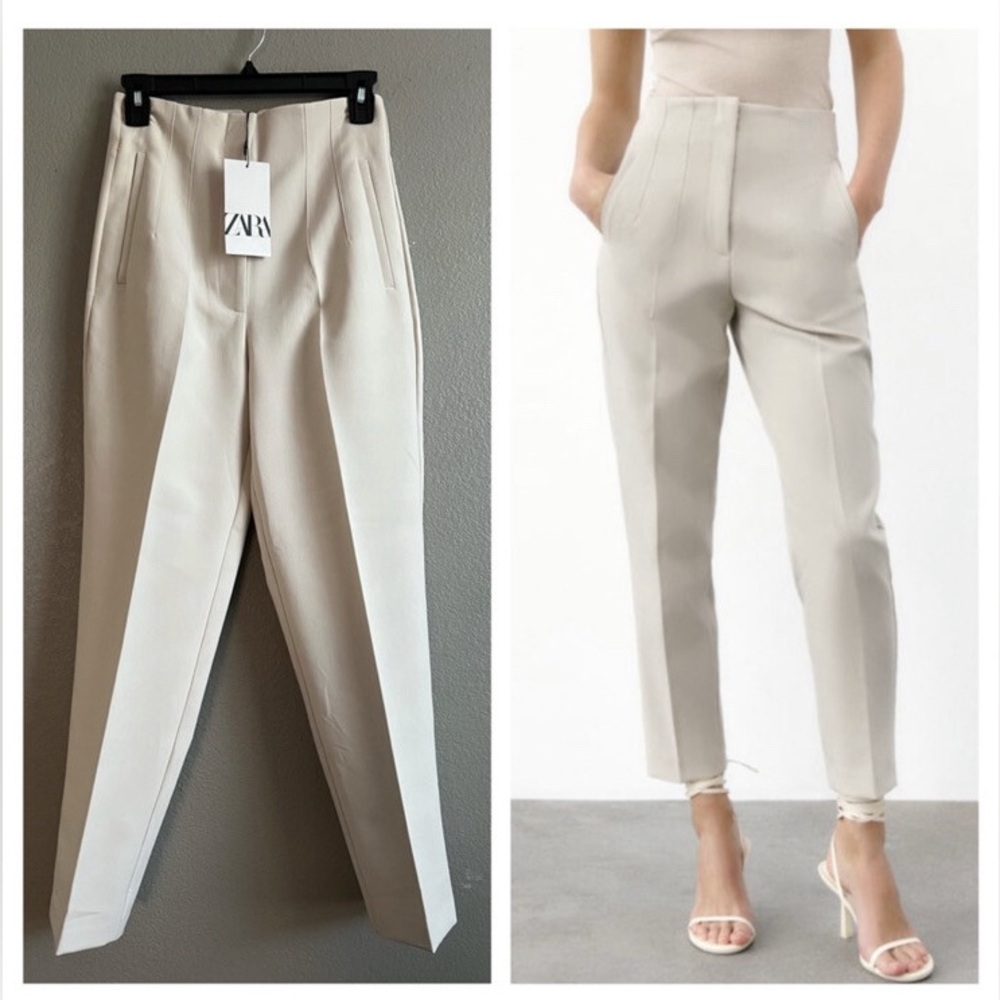 Zara Cream Women's Trousers